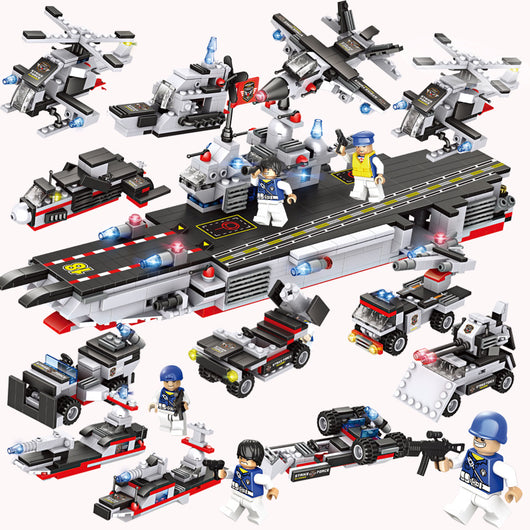 Bloques de Construcción Portaaviones Militar Policía para Niños - Image 26