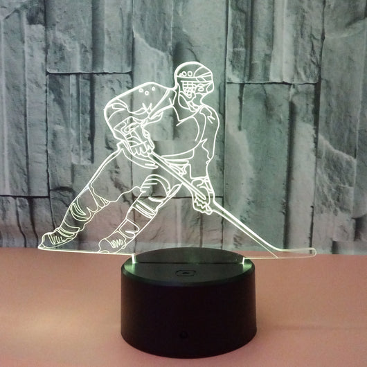 Lámpara 3D Estéreo Jugador de Hockey con Efecto Táctil - Image 14