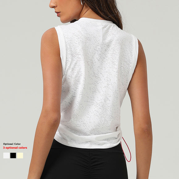 Blusa Deportiva Sin Mangas Jacquard para Mujer - Transpirable
