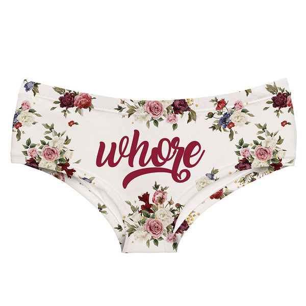 Ropa Interior Femenina Estilo Vintage Floral Francés - Pack Medio Cintura Alta Elástica Melocotón - Image 2
