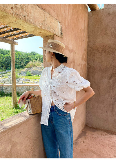Blusa de Algodón con Bordados para Mujer - Image 15