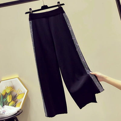 Pantalones Anchos Tejidos con Caída Elegante para Mujer - Image 2