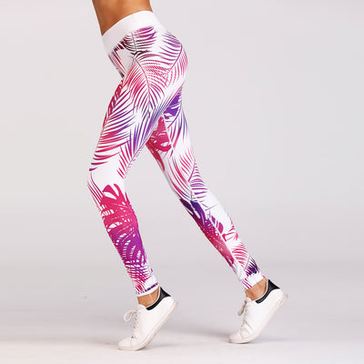 Leggings Deportivos Rojo Estampado de Cintura Alta para Yoga y Running - Image 5