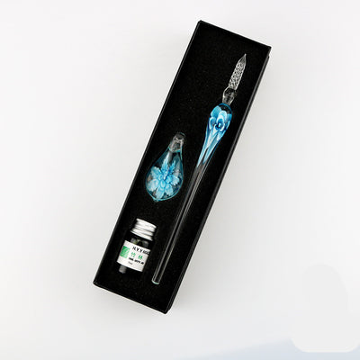 Set de Pluma Sumergible con Flor de Cristal Elegante - Image 9