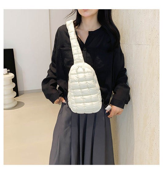 Bolsa Crossbody Acolchada Diamante para Mujer - Diseño Plisado Cloud - Image 23