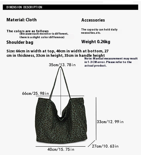 Bolso Retro de Hombro Estampado Leopardo con Textura Casual - Image 9