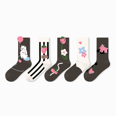 Calcetines de Algodón Estampado Infantil Primavera Otoño - Image 13