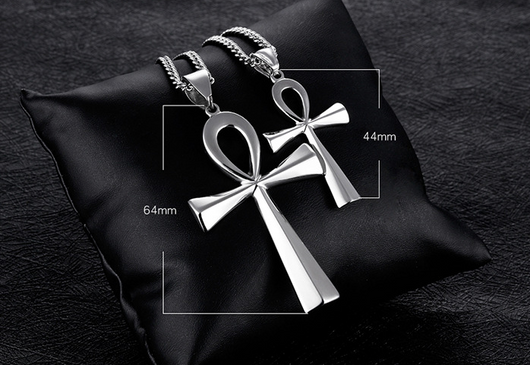 Collar Amuleto Cruz Egipcia Ankh para Hombre en Acero Inoxidable - Image 2