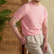 Camiseta Hombre Verano Algodón Ramio Cuello Redondo Estampado Cuadros