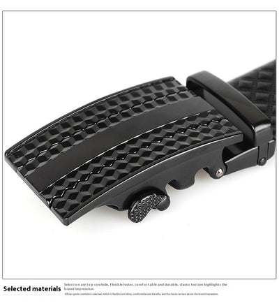 Cinturón de Cuero Genuino para Hombre con Hebilla Automática - Image 11