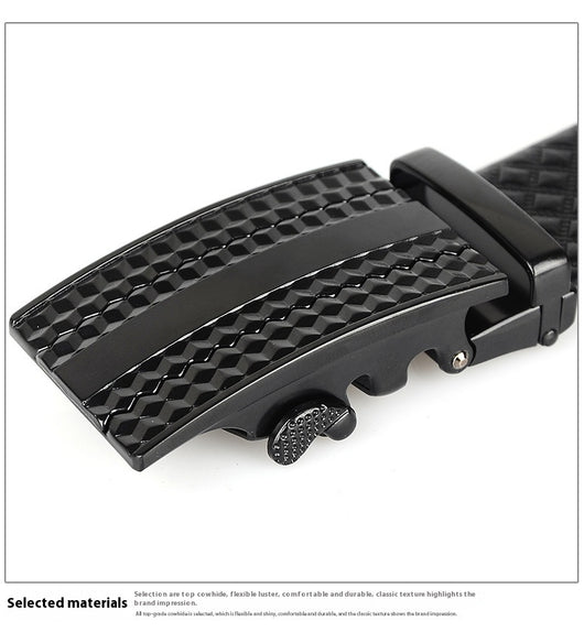 Cinturón de Cuero Genuino para Hombre con Hebilla Automática - Image 11