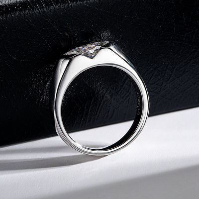 Anillo de Moissanita con Diseño de Ojo de Caballo - Elegancia y Personalidad - Image 2