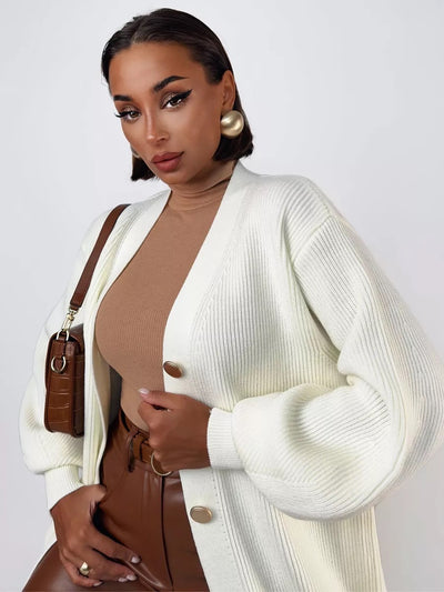 Cardigan Tejido Suelto Cuello V - Diseño Versátil para Otoño - Image 29