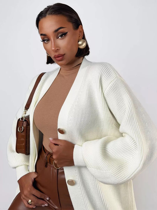 Cardigan Tejido Suelto Cuello V - Diseño Versátil para Otoño - Image 29