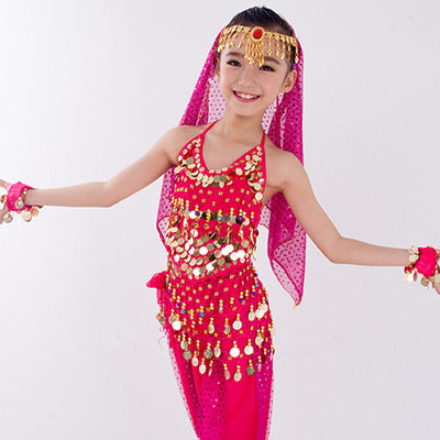 Traje de Danza India Xinjiang para Niñas - Disfraz de Danza del Vientre Infantil - Image 17