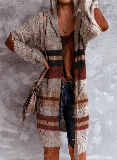 Cardigan Bloques de Color Manga Larga - Image 15