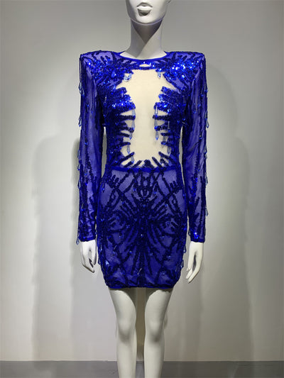 Vestido Bandage Escotado con Detalles Calados - Image 2