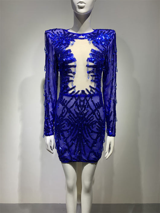 Vestido Bandage Escotado con Detalles Calados - Image 2