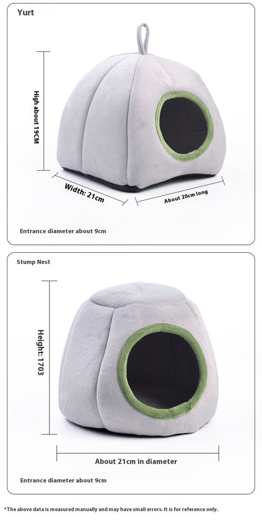 Cama Semiencerrada para Mascotas de Algodón - Nido Cálido Protector - Image 15