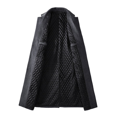 Abrigo Largo Casual de Algodón para Hombre Talla Plus - Image 16