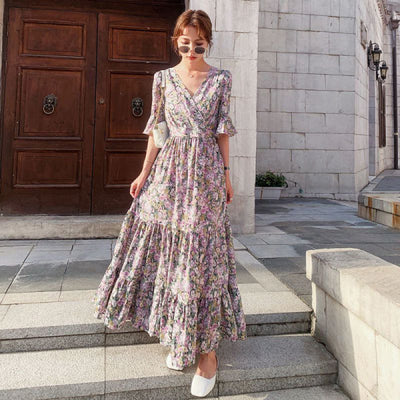 Vestido Largo Floral de Verano para Mujer Talla Grande - Image 5