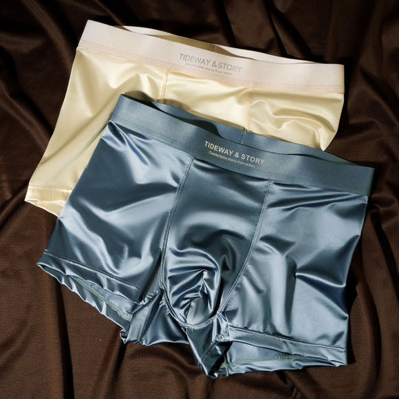Men's Ice Silk Boxers - Lightweight Luxury with Premium Satin