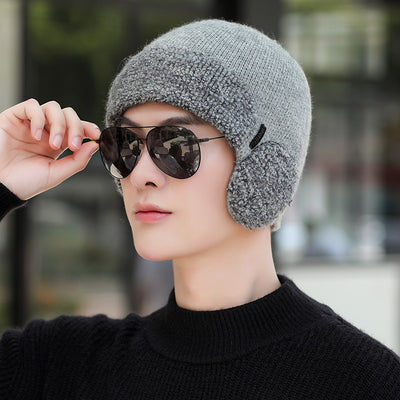 Gorro de Invierno para Hombre - Tejido Grueso y Cálido