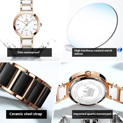 Reloj de Lujo para Mujer con Movimiento de Cuarzo y Resistencia al Agua - Image 2
