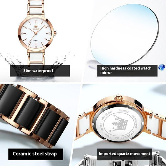 Reloj de Lujo para Mujer con Movimiento de Cuarzo y Resistencia al Agua - Image 2