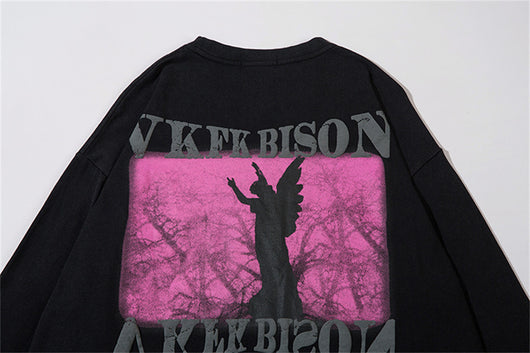 Playera de Algodón Suelta con Estampa Estatua para Hombre - Image 11