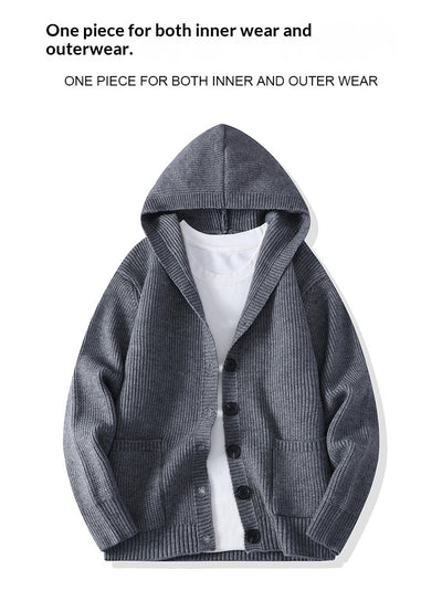 Cardigan de Punto con Solapa para Hombre - Estilo Moderno y Versátil - Image 14