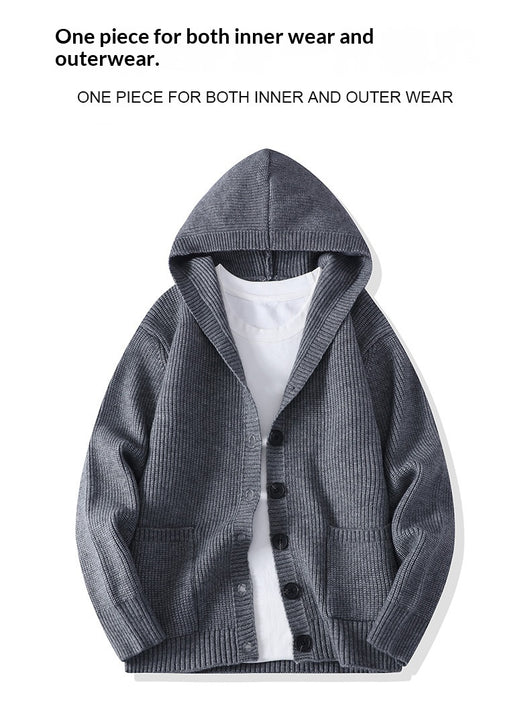 Cardigan de Punto con Solapa para Hombre - Estilo Moderno y Versátil - Image 14