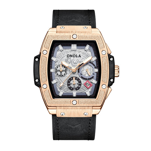 Reloj Multifuncional para Hombre con Correa de Cuero Genuino Resistente al Agua - Image 14