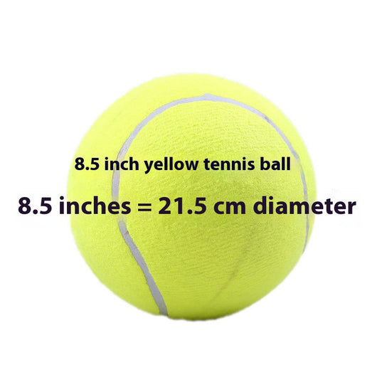Large 8.5 inch (21.5 cm) yellow tennis ball, ideal for pet play or dog training. - Image 9