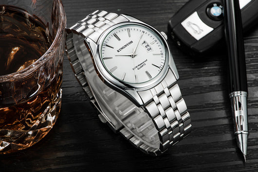 Reloj de Cuarzo Hombre con Banda de Acero Inoxidable Resistente al Agua - Image 5