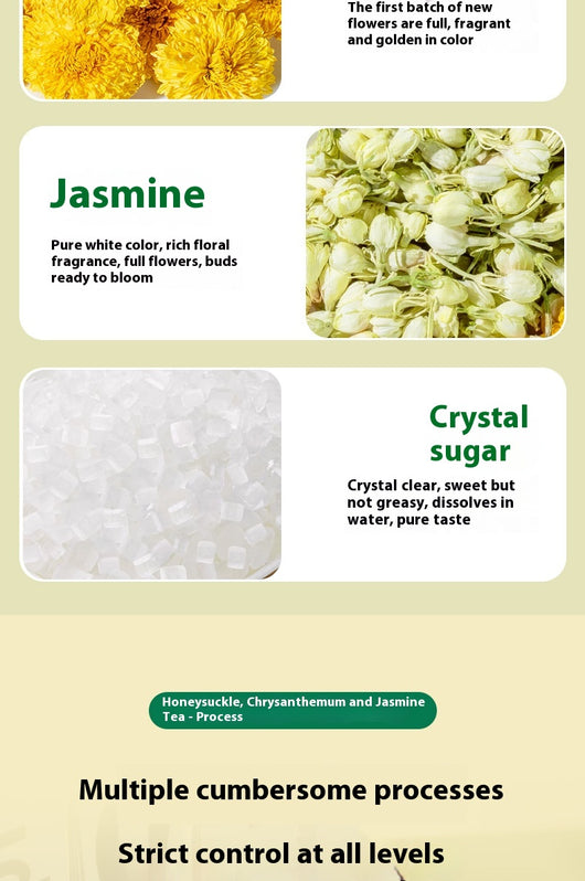 Set de Té de Jazmín, Crisantemo y Flores de Oro Plata en Bolsitas Individuales - Image 10