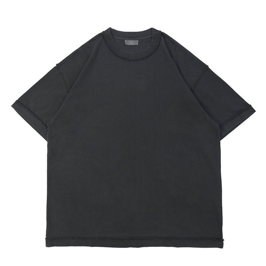 Camiseta Oversized Lavada de Algodón Pesado para Hombre - Image 8