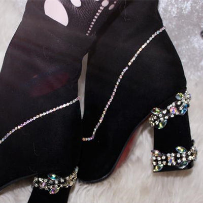 Botas Mariposa con Cierre Frontal, Punta Cuadrada y Diseño Bicolor - Image 5
