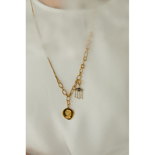 Collar de Moneda Dorada para Mujer - Diseño Minimalista de Lujo - Image 17