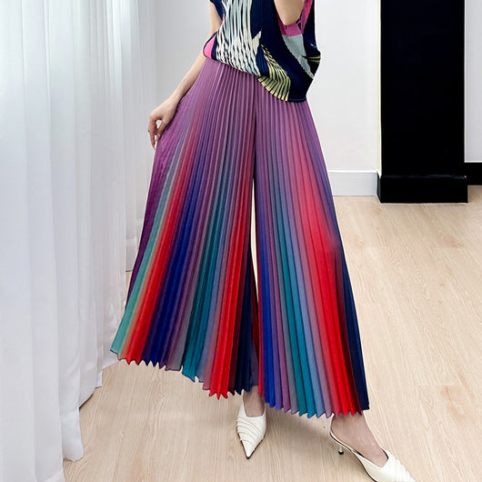 Pantalón Ancho Plisado Degradado Efecto Reductor - Versátil y Moderno - Image 10