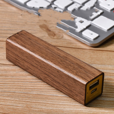 Batería Portátil de Madera de Nogal Sólido con Carga Rápida - Image 5