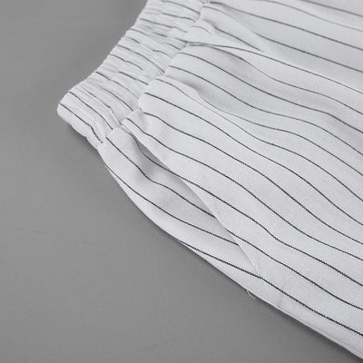 Camisa Manga Larga a Rayas Blancas - Dos Piezas Cómoda - Image 8