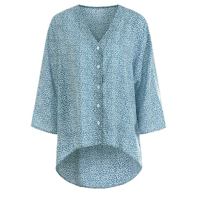 Blusa Floral de Gasa con Mangas 3/4 - Image 4
