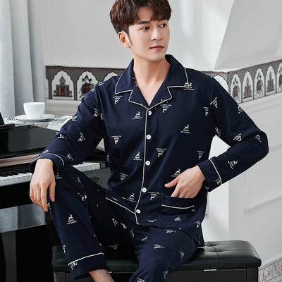 Pijama Hombre Algodón Ligero - Conjunto Cómodo para Casa Otoño Invierno - Image 9