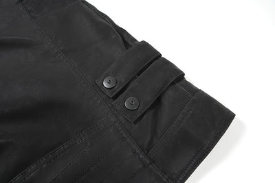 Chaqueta de Cuero PU con Cuello Mao para Hombre - Image 11