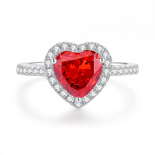Anillo Vintage Rubí Rojo Sangre de Paloma con Diamante T Square en Plata 925 - Image 6