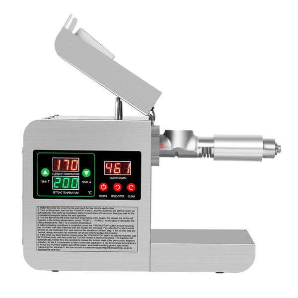 Prensa de Aceite Acero Inoxidable con Control de Temperatura - Extracción en Frío y Caliente - Image 2