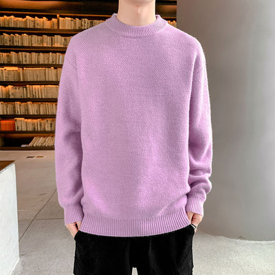 Suéter Suelto Cuello Redondo para Hombre - Abrigo Cálido Base - Image 8