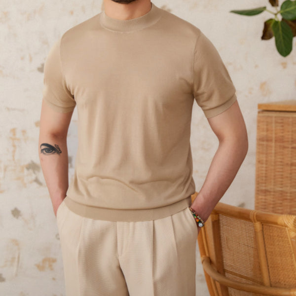 Camiseta Entallada Cuello Redondo Manga Corta