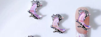 Accesorios de Nail Art en Circonita - Diseños Arco, Corazón, Luna e Irregular - Image 28